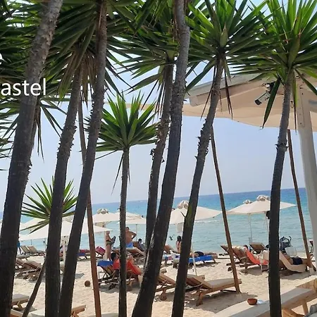 Blue Pastel-cliffside Villa, Shared Pool, Wild Sandy Nearby * Nea Poteidaia