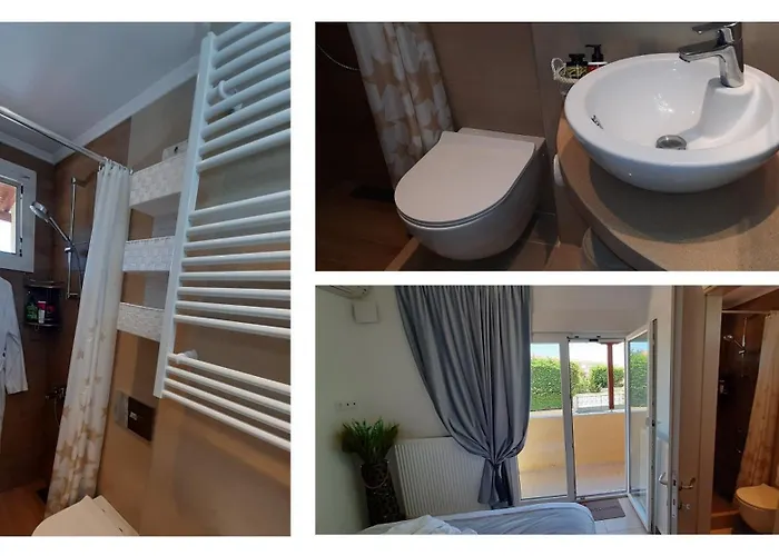 Vakantiehuis Blue Pastel-cliffside Villa, Shared Pool, Wild Sandy Nearby Nea Poteidaia